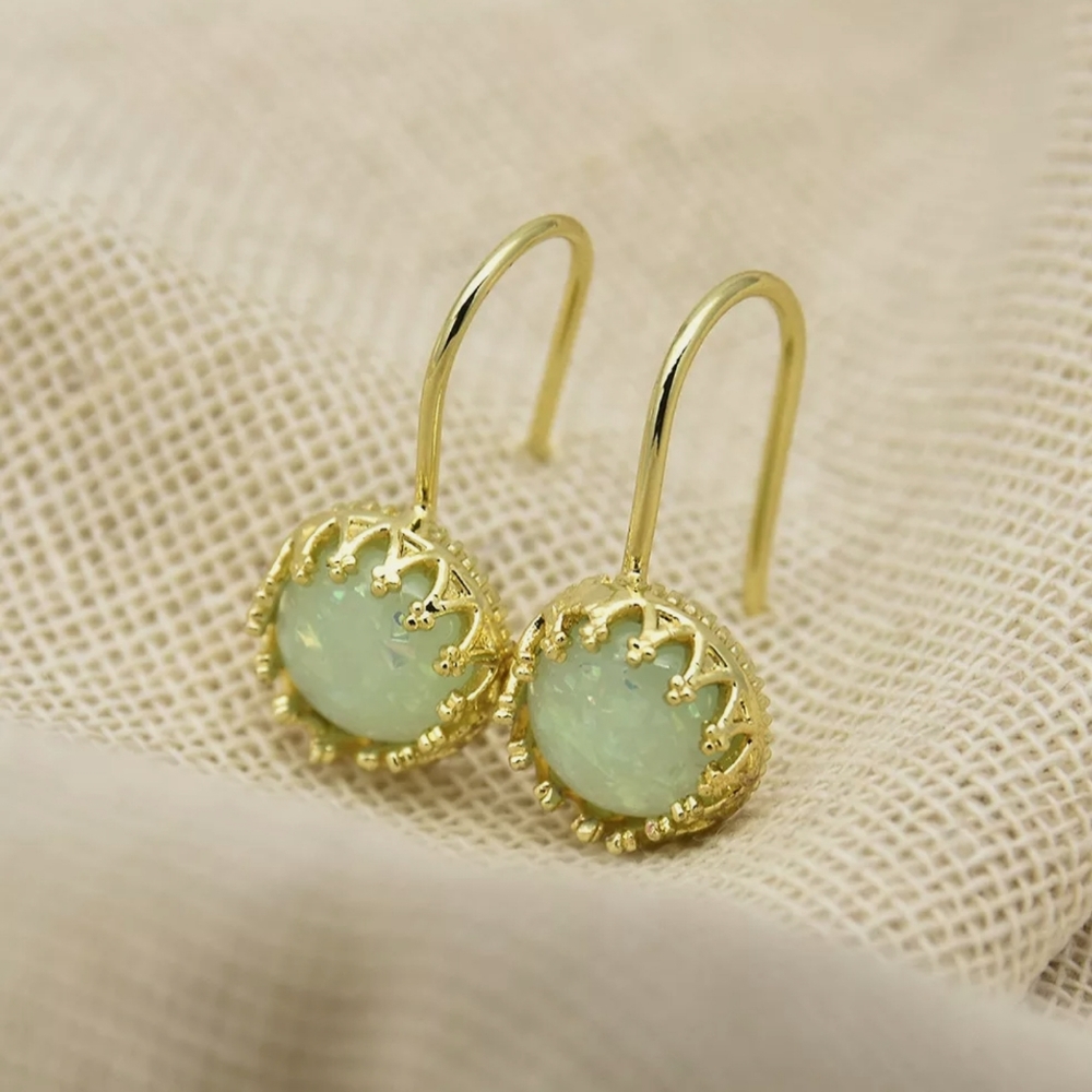 Baroque gold filled crown setting Opal - Picture 5 of 9